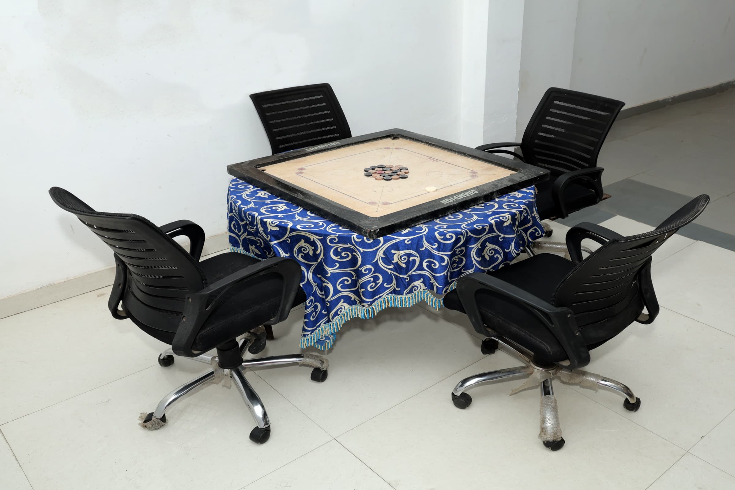 Carrom board in a common area
