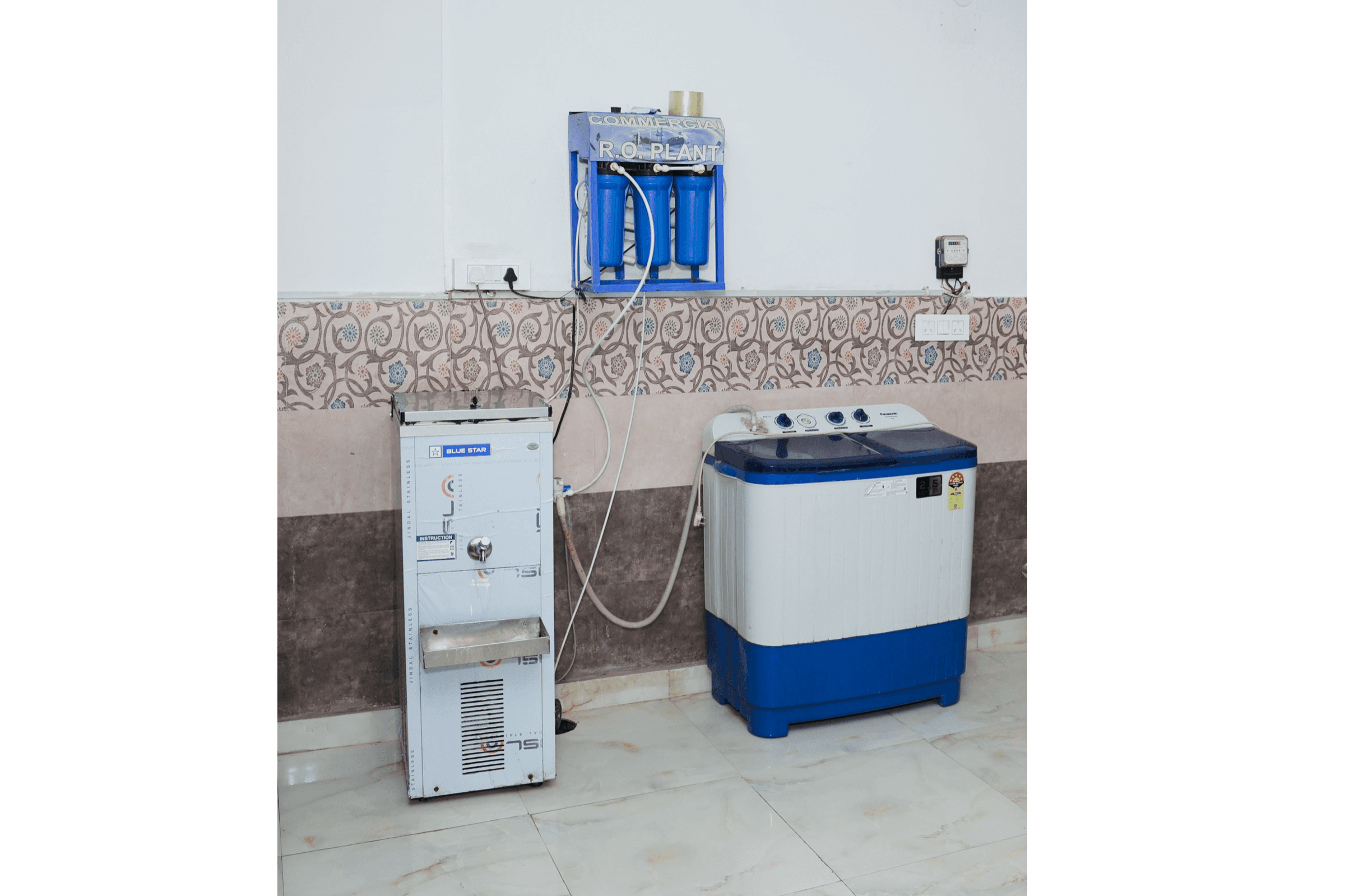 Water cooler and washing machine at Vedanta PG